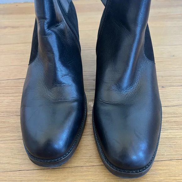 Anthropologie Bruno Premi Suede and Leather Heeled Ankle Boots | US 8.5 / EU 39 - Picture 5 of 9